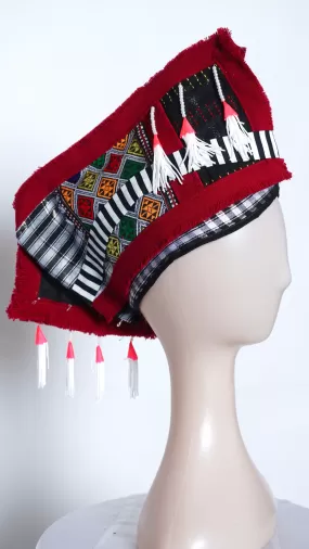 Burgundy Rooster Hat