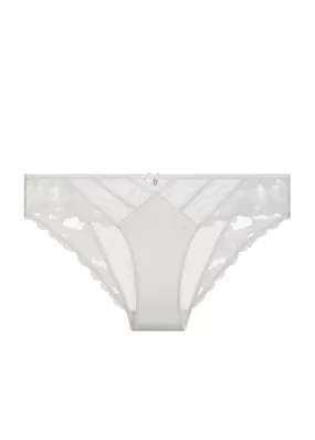 FLORA Plus Floral White Lace Brief Panties