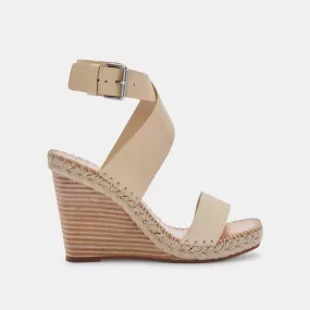 NEZZA WEDGES VANILLA LEATHER re:vita