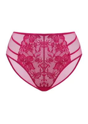 Pretty In Petals Red High-Rise Lace Brief Underwear