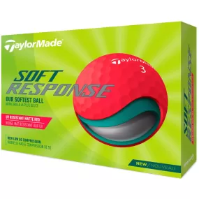 TaylorMade Balles Soft Response Rouge 2022 (boite de 12)